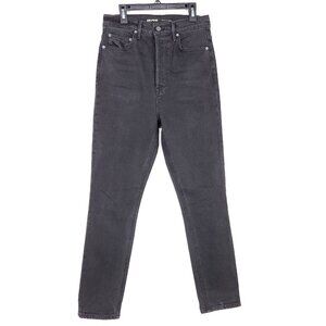 GRLFRND The Piper Crop Jeans Super High Rise Stretch Slim Size 27 Button Fly